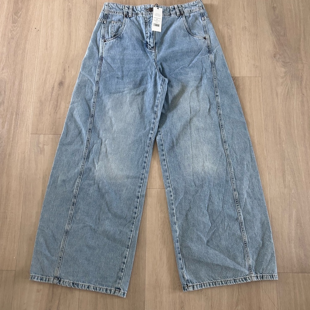 Me + em nwt jeans size 29 Wide-Leg Light Blue Jeans - Picture 3 of 9